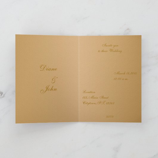 Romantic Vintage Wedding Invitation (Binnen)