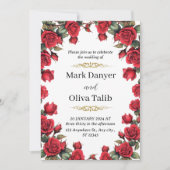 Romantic Vintage Wedding Invitation Kaart (Voorkant)