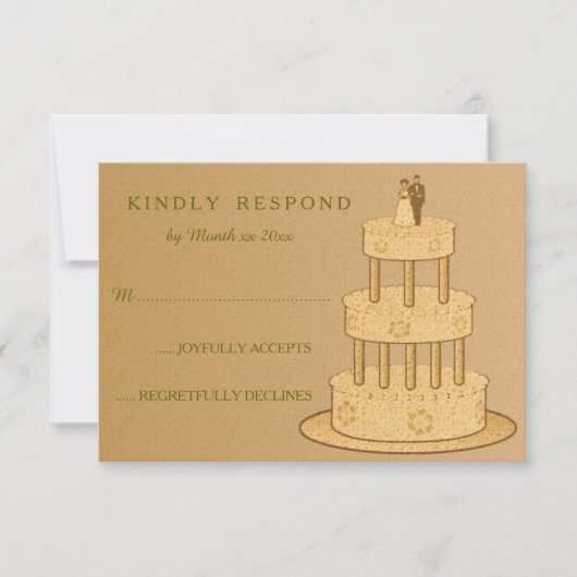 Romantic Vintage Wedding RSVP (Voorkant)