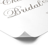 Romantic Violet Floral Vrijgezellenfeest Sign Poster (Hoek)