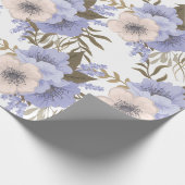 Romantic Violet & Sage Botanische Floral Cadeaupapier (Hoek)