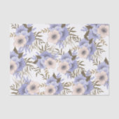Romantic Violet & Sage Botanische Floral Tissuepapier (Voorkant)