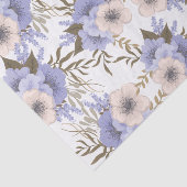 Romantic Violet & Sage Botanische Floral Tissuepapier (Detail)