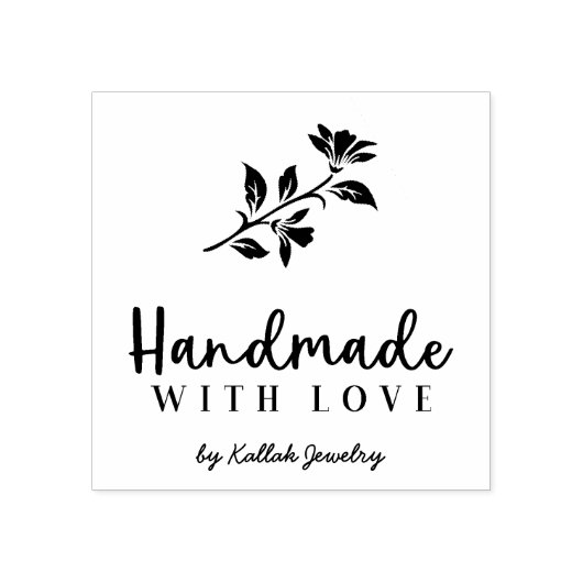 Romantic Vloerhandgemaakt met liefdescitaat Rubberstempel (Afrduk)