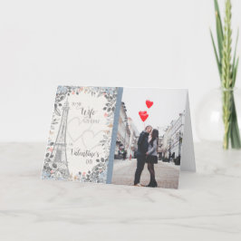 Romantic voor Eiffel Tower van Valentijnsdag Wife Feestdagen Kaart