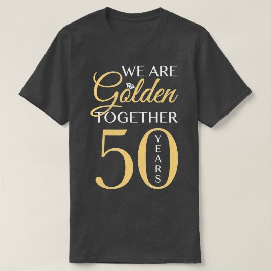 Romantic voor paren - 50e Jubileum voor bruiloft T-shirt (Design voorkant)