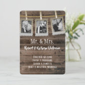 Romantic Vow Renewal met foto's Kaart (Staand voorkant)