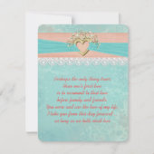 Romantic Vow Renewal Ribbon and Heart Kaart (Voorkant)