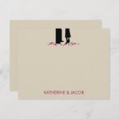 Romantic Vows Wedding Bedankt kaarten (Voorkant / Achterkant)