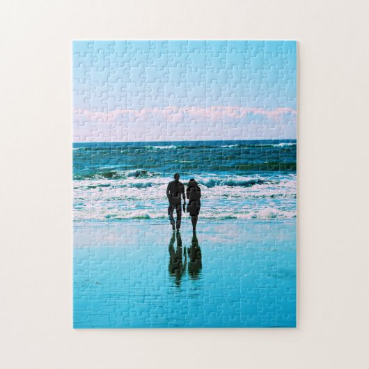 Romantic Walk op de strand - 11x14 - 252 pcs Legpuzzel (Verticaal)