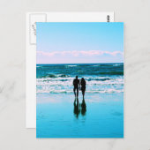 Romantic Walk op het strand Briefkaart (Voorkant / Achterkant)