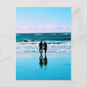 Romantic Walk op het strand Briefkaart (Voorkant)