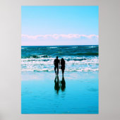 Romantic Walk op het strand Poster (Voorkant)