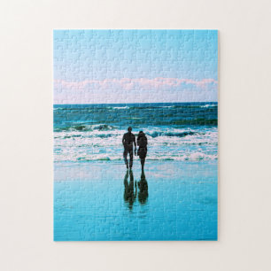 Romantic Walk op het strand Puzzle Legpuzzel