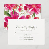 Romantic Watercol Floral Wedding RSVP Kaarten Kaartje (Voorkant / Achterkant)