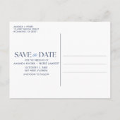 Romantic Watercolor Beach Wedding Save the Date Aankondigingskaart (Achterkant)