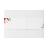 Romantic Watercolor Burgundy Blush Roses Wedding Uitnodigingen Wikkel (Achterkant Voorbeeld)