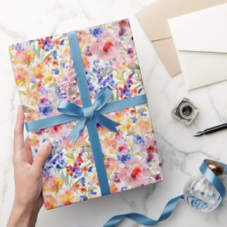 Romantic Watercolor Floral Soft Painterly Garden Cadeaupapier