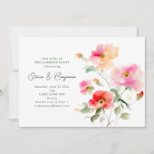 Romantic Watercolor Garden Engagement Party Kaart (Voorkant)