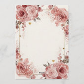 Romantic Watercolor Valentine’s Brunch Invitation Kaart (Achterkant)