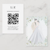 Romantic Watercolor Wedding Informatiekaartje (Voorkant / Achterkant)