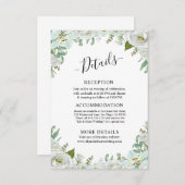 Romantic Watercolor Wedding Informatiekaartje (Voorkant / Achterkant)