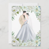Romantic Watercolor Wedding Kaart (Achterkant)