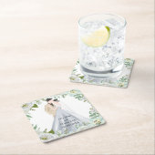 Romantic Watercolor Wedding Kartonnen Onderzetters (Insitu)