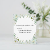Romantic Watercolor Wedding RSVP Kaartje (Staand voorkant)