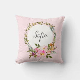 Romantic, Waterverf Bloem, bloem Kussen