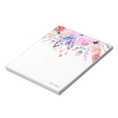 Romantic, Waterverf Bloem, bloem Notitieblok (Linkerzijde)