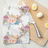 Romantic, Waterverf Bloem, bloem Theedoek (Quarter Fold)