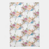 Romantic, Waterverf Bloem, bloem Theedoek (Verticaal)