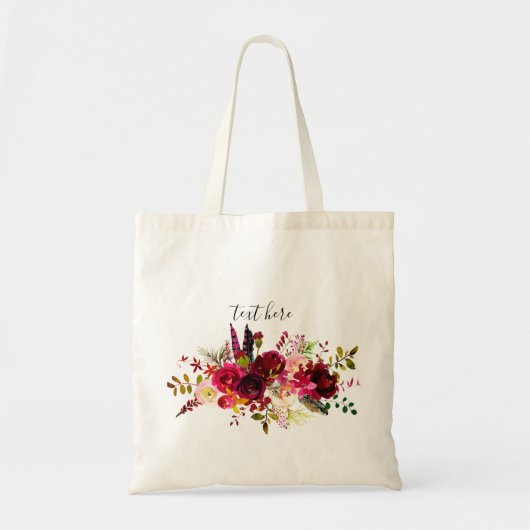Romantic, Waterverf Bloem, bloem Tote Bag (Voorkant)
