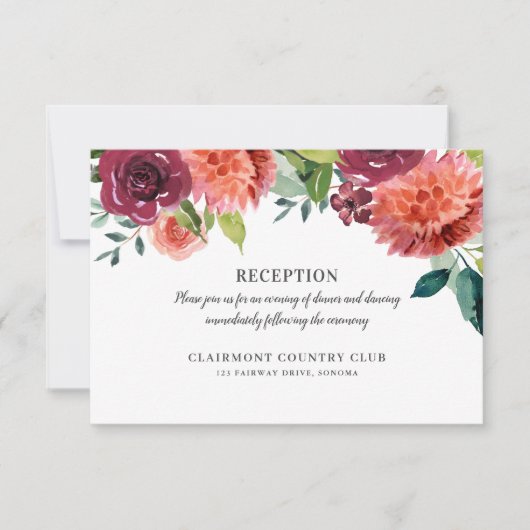 Romantic Waterverf Bouquet | Weddenschap Kaart (Voorkant)