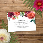 Romantic Waterverf Bouquet | Weddenschap Kaart<br><div class="desc">Deze trouwbehuizingskaart is voorzien van een prachtige waterverf dahlia bouquet-achtergrond,  in combinatie met een  geïnspireerde typografie. Samen met deze elementen creëer een roemrijke maar elegante trouwantwoordkaart die perfect zou zijn voor een romantische bruiloft op elk moment van het jaar. Zie hieronder voor meer stukken van deze huwelijksuitnodigingssuite... </div>