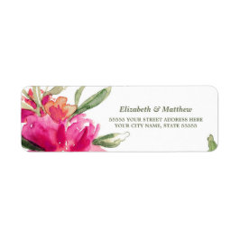 Romantic Waterverf Floral Return Address Labels