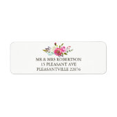Romantic Waterverf Floral Return Address Labels (Voorkant)