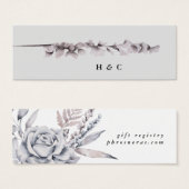 Romantic Waterverf Floral Wedding Registry Mini Visitekaartjes (Voorkant /achterkant)