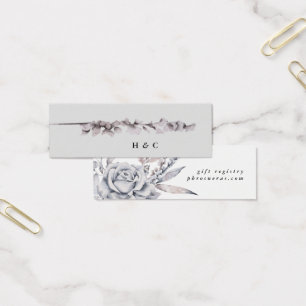 Romantic Waterverf Floral Wedding Registry Mini Visitekaartjes