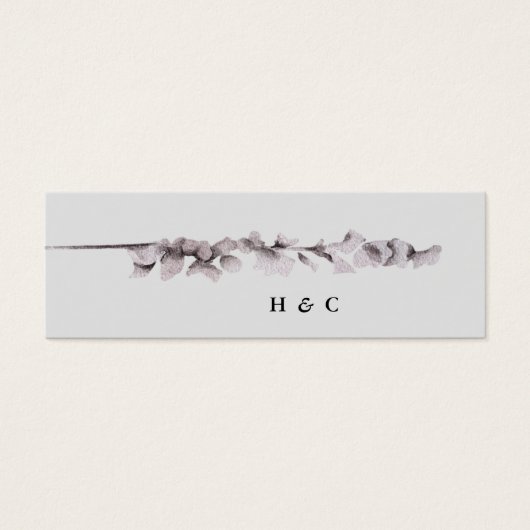 Romantic Waterverf Floral Wedding Registry Mini Visitekaartjes (Voorkant)