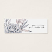 Romantic Waterverf Floral Wedding Registry Mini Visitekaartjes (Achterkant)