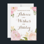 Romantic Waterverf Flowers Advie for the Bride Advieskaart<br><div class="desc">Whimsical-advies voor het bruidsteken met prachtige waterverf illustraties van volken en roos. Dit is een deel van een trouwsuite. Ideaal voor lente- en tuinbruiloften. Overeenkomende objecten zijn beschikbaar.</div>
