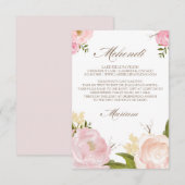 Romantic Waterverf Flowers Custom Order Kaart (Voorkant / Achterkant)