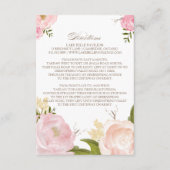 Romantic Waterverf Flowers Direction Kaart (Voorkant)