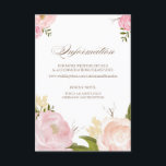 Romantic Waterverf Flowers Information Kaart<br><div class="desc">Whimsical-informatiekaart met prachtige waterverf illustraties van pinda's en roos. Dit is een deel van een trouwsuite. Overeenkomende objecten zijn beschikbaar.</div>