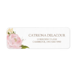 Romantic Waterverf Flowers Return Address Label