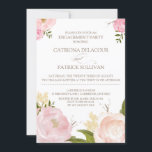 Romantic Waterverf Flowers Verloving Uitnodiging<br><div class="desc">Whimsical-uitnodiging met prachtige waterverf illustraties van pinda's en roos. Dit is een deel van een trouwsuite. Overeenkomende objecten zijn beschikbaar.</div>