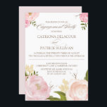 Romantic Waterverf Flowers Verloving Uitnodiging<br><div class="desc">Whimsical-uitnodiging met prachtige waterverf illustraties van pinda's en roos. Dit is een deel van een trouwsuite. Overeenkomende objecten zijn beschikbaar.</div>