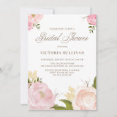 Romantic Waterverf Flowers Vrijgezellenfeest Invit Kaart (Voorkant)